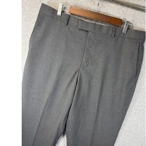 NWT Banana Republic Slim Stretch Dress Pants Mens 36x30 Gray Plaid Career Office